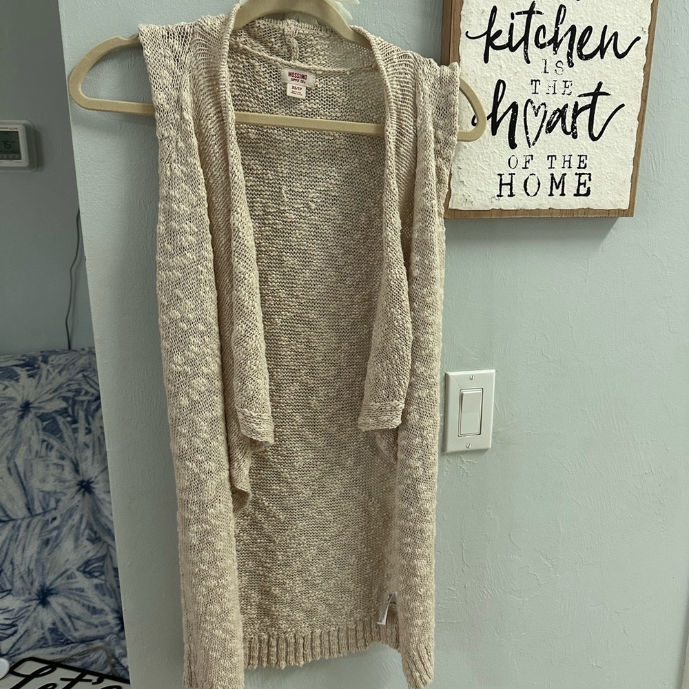 Mossimo Supply Co. Tan Open-Front Cardigan